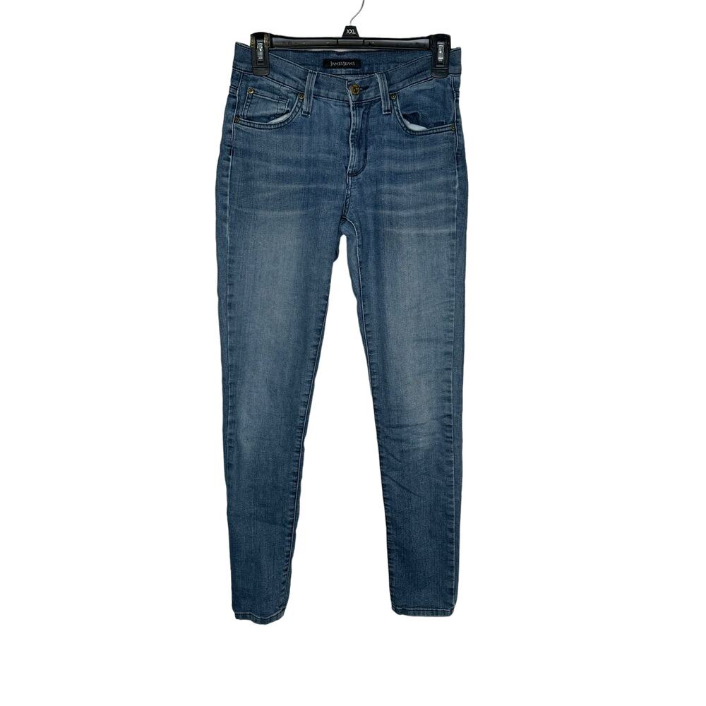 James Women's‎ Jeans Dry Aged Fitted Mid-Rise Skinny Pockets Denim Blue Size 28